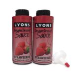 Lyons Gourmet Strawberry Dessert Syrup Bundle (Pack of 2) with Applicator Tip