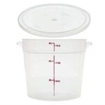 Cambro RFS6PP190 Camwear 6-Quart Round Food Storage Container with Lid