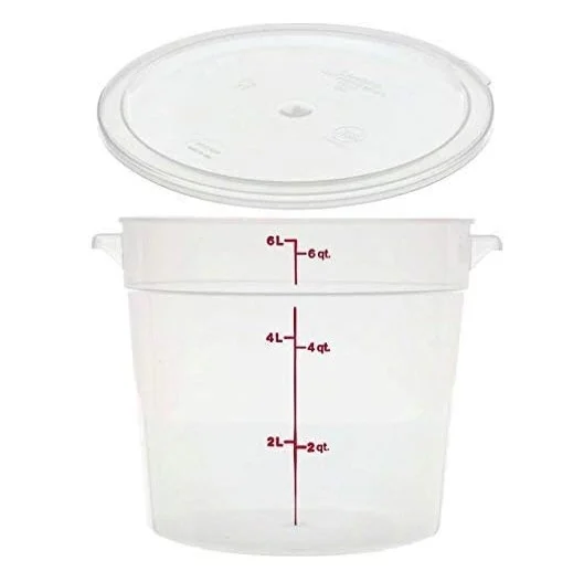WhatsApp Image 2026-04-19 at 3.42.06 PM Cambro RFS6PP190 Camwear 6-Quart Round Food Storage Container with Lid