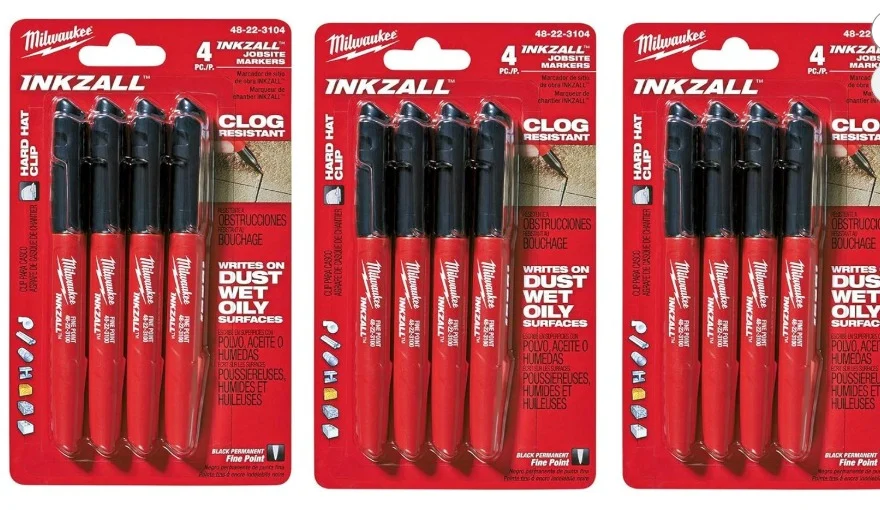 WhatsApp Image 2026-04-19 at 3.56.18 PM Milwaukee 48-22-3104 Inkzall Point Marker, Fine, Black, 12 Markers