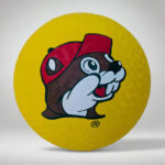 Buc-ee’s Yellow Rubber Dodgeball, Durable Outdoor Sports Ball for Dodgeball Games, Backyard, Park & Active Play