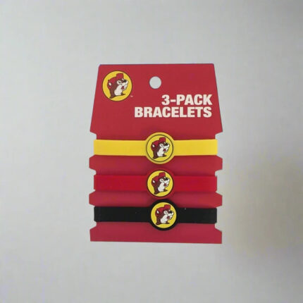 Buc-ee’s 3-Pack Bracelets, Colorful Stackable Charm Bracelets for Women, Kids & Buc-ee’s Fans, Gift Accessory