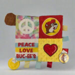 Buc-ee’s Baby Activity Blanket, Sensory Crinkle Blanket with Soft Textures & Satin Tags, Portable Baby Play Mat