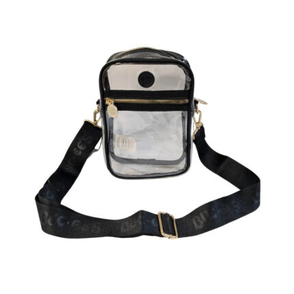 Buc-ee’s Clear Crossbody Stadium Bag, Small Transparent PVC Concert & Event Bag with Adjustable Strap, 8.5" x 6" x 2"