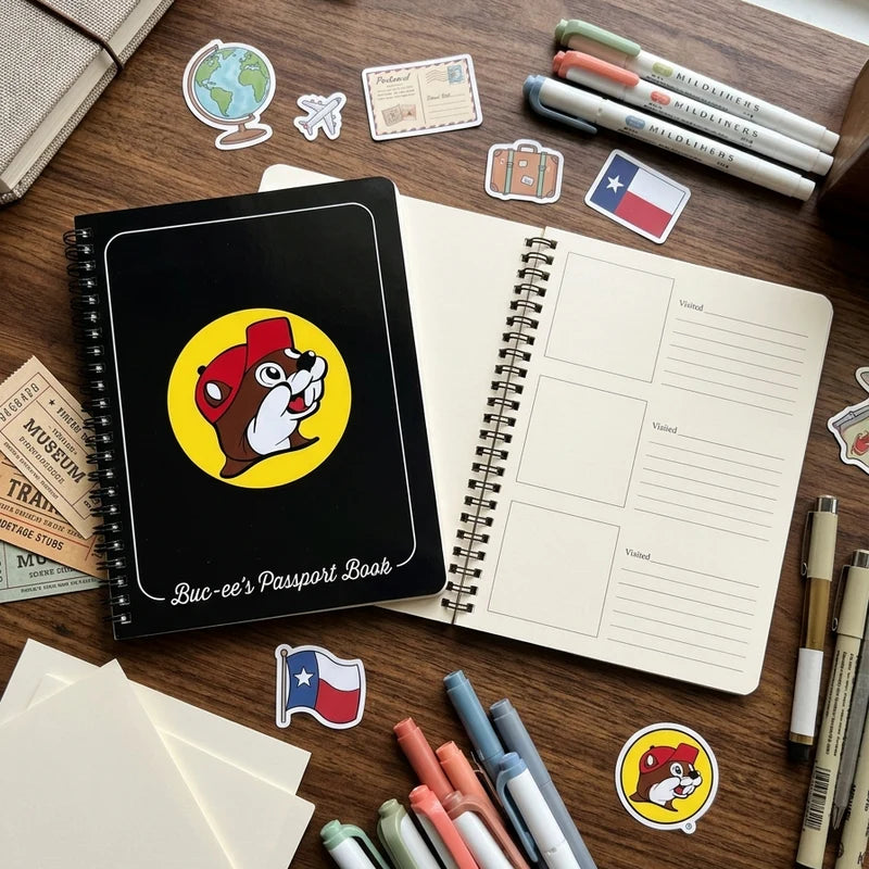 Buc-ee_s_Passport_Books-1.jpg Buc-ee’s Passport Book, Road Trip Travel Journal & Location Logbook with Photo, Sticker & Notes Pages - Image 1