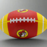 Buc-ee’s Red & Yellow Foam Football, Soft Lightweight Football Toy for Kids, Indoor & Outdoor Backyard Play